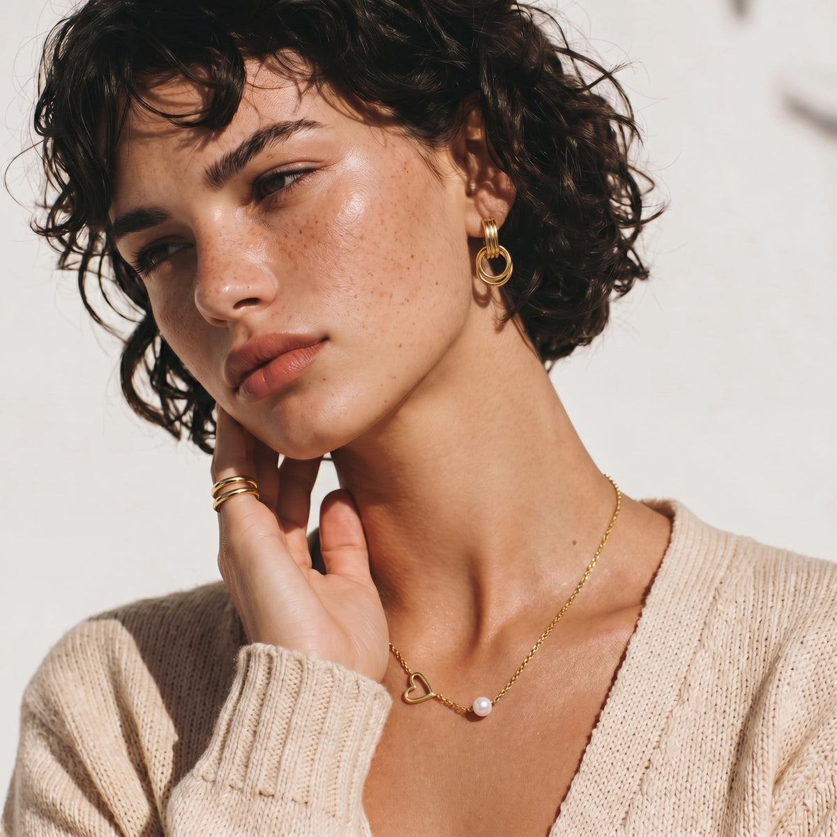 Parel Hart Omarming Ketting