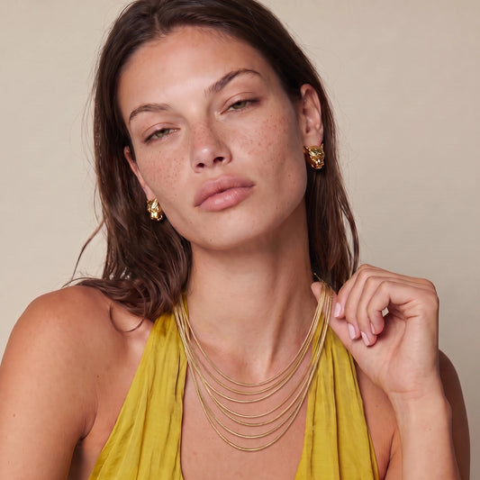 Golden Hour Gelaagde Ketting