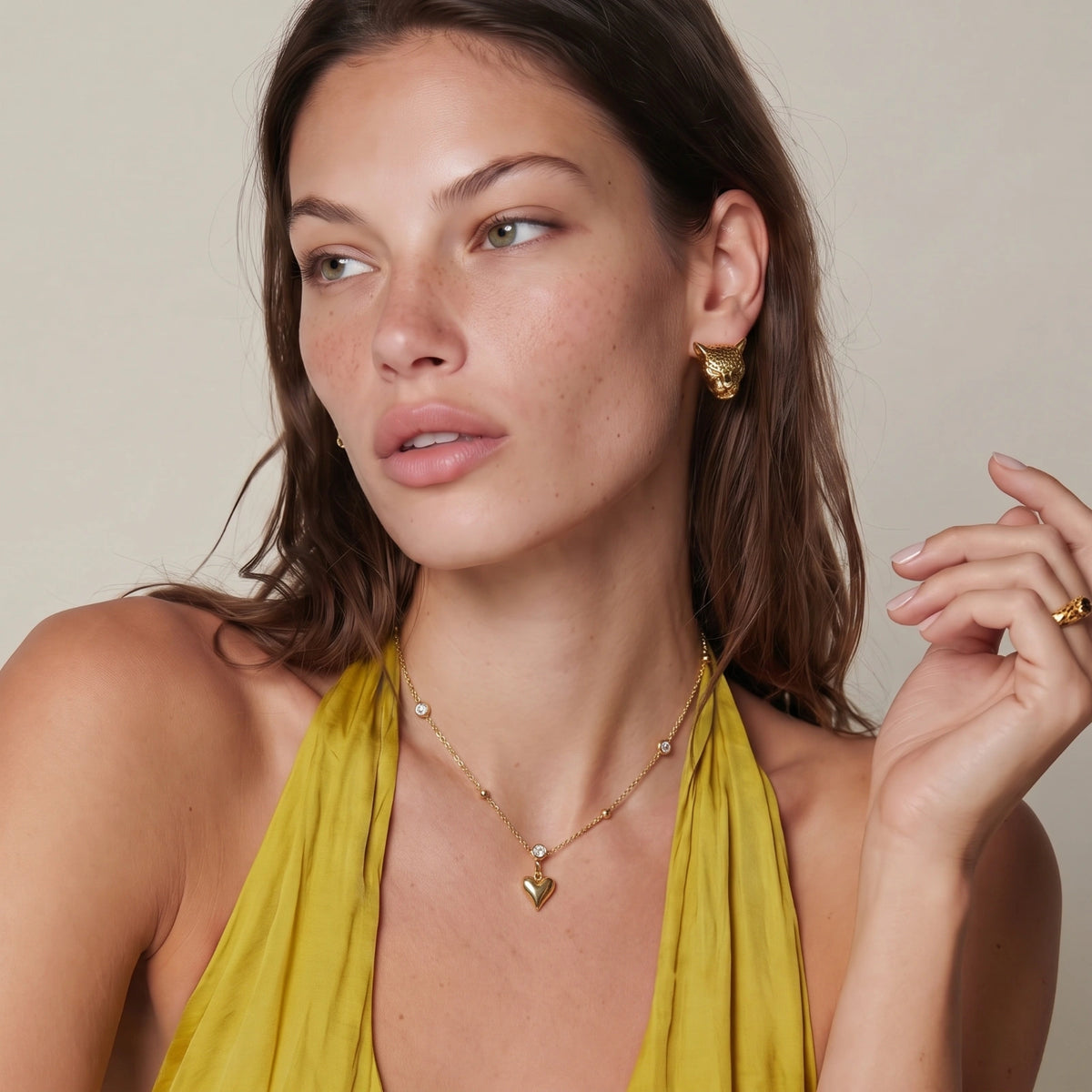 Kristallen Hart Bedel Ketting